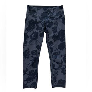 Lululemon Wunder Under Crop II Full-On Luxtreme Black Floral - Size 4
